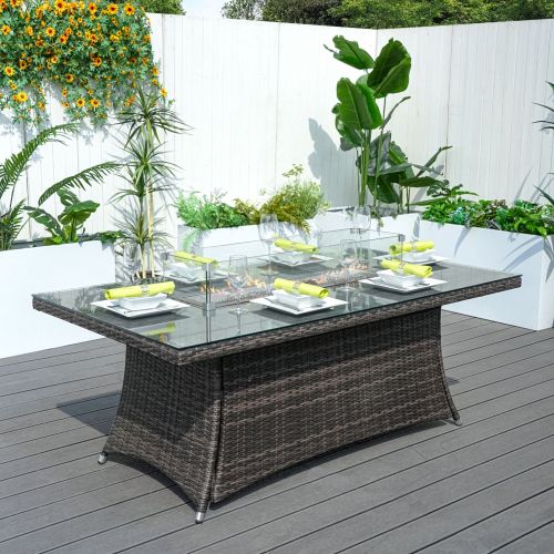 Direct Wicker Outdoor Rattan 50,000BTU Propane Gas Fire Pit Table (Table Only) Direct Wicker Outdoor Rattan 50,000BTU Propane Gas Fire Pit Table (Table Only)