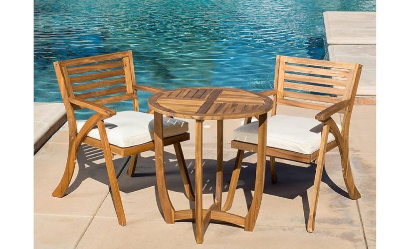 Outdoor HERMOSA KD WOOD DINING SET with Cushions Outdoor HERMOSA KD WOOD DINING SET with Cushions